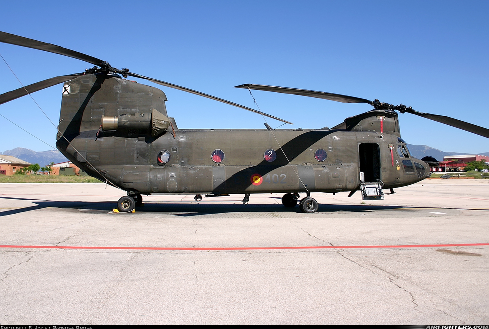 Spain - Army Boeing Vertol CH-47D Chinook HT.17-02 at Madrid - Colmenar Viejo (LECV), Spain