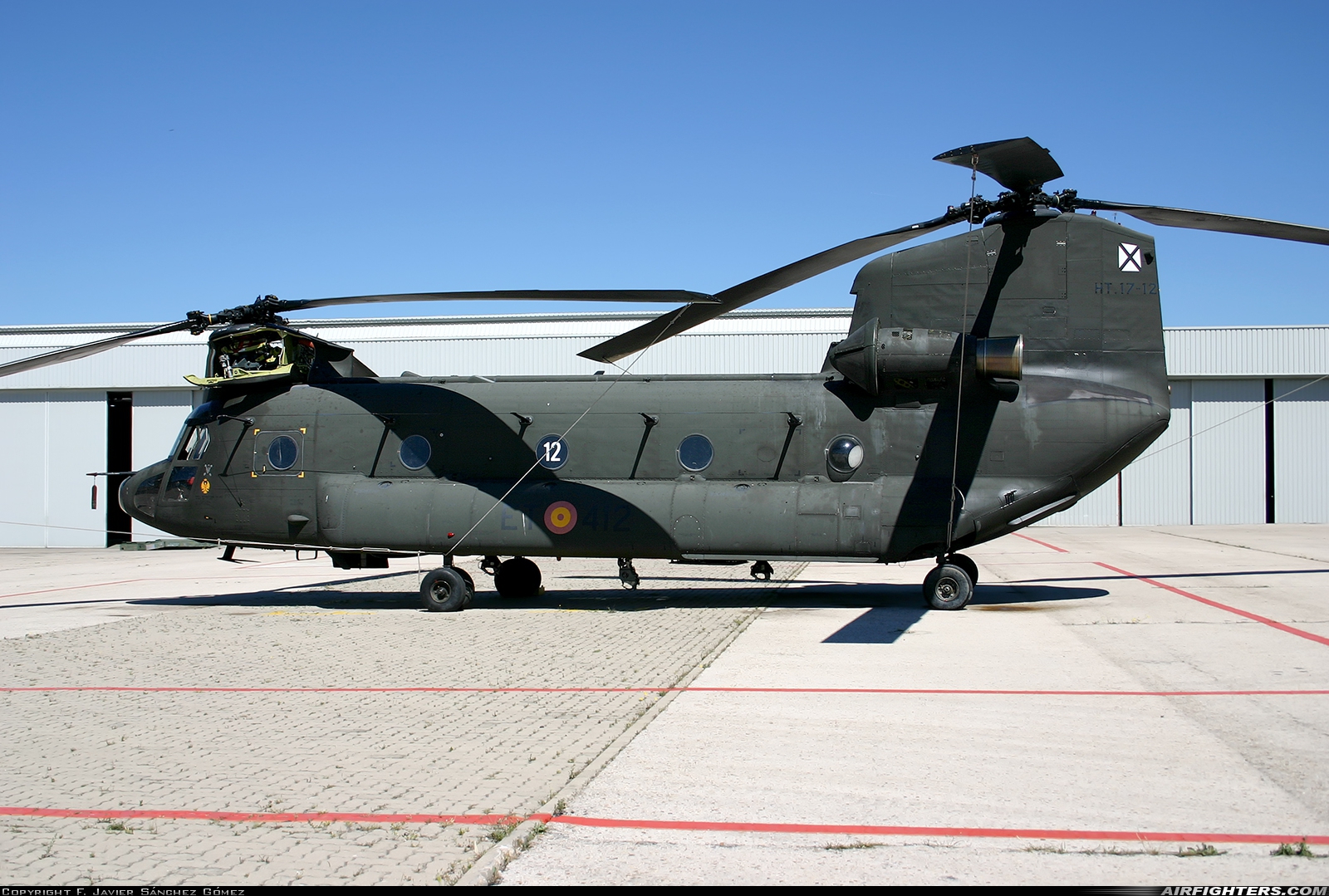 Spain - Army Boeing Vertol CH-47D Chinook HT.17-12 at Madrid - Colmenar Viejo (LECV), Spain