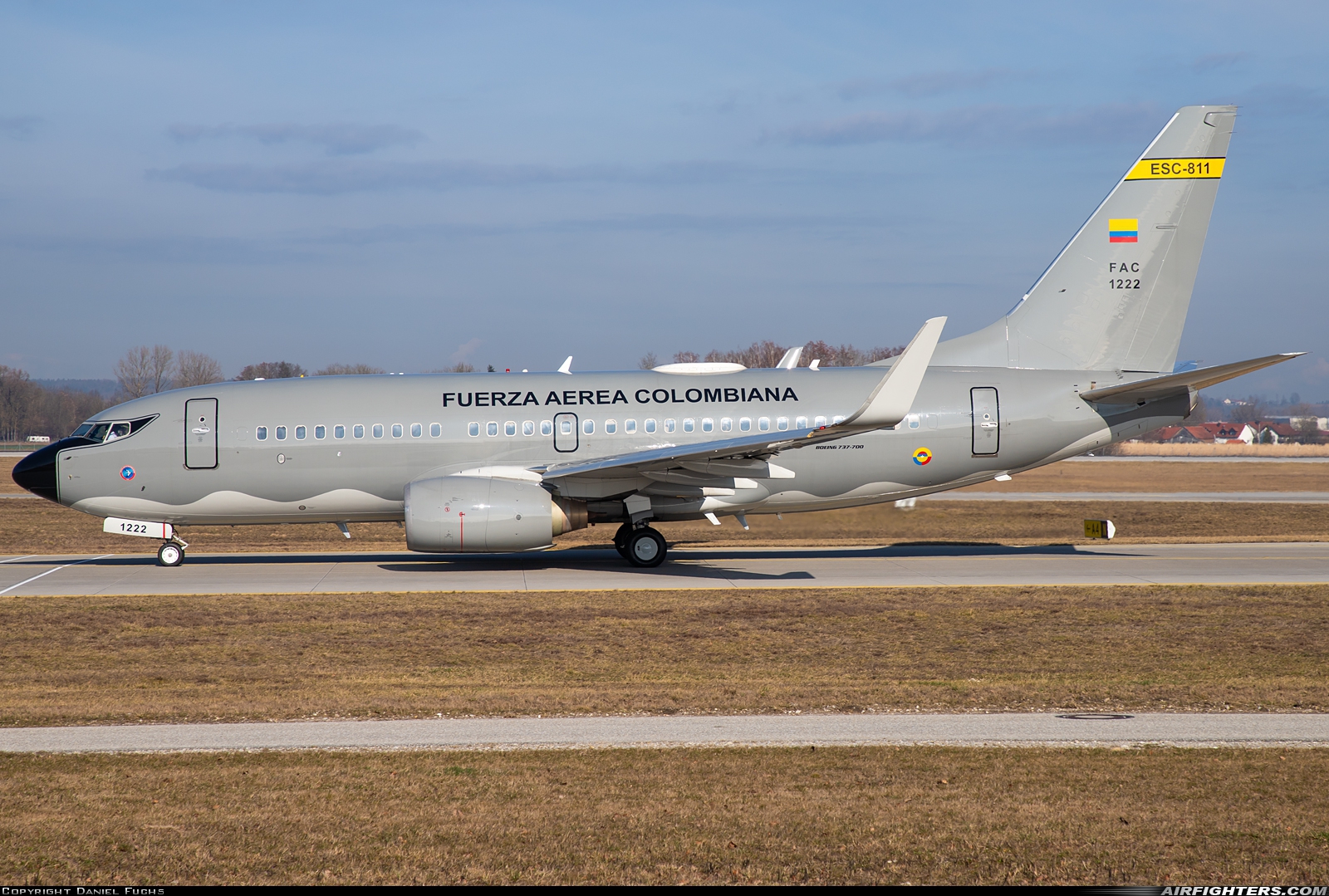 Colombia - Air Force Boeing C-40 (737-732) FAC1222 at Munich (- Franz Josef Strauss) (MUC / EDDM), Germany