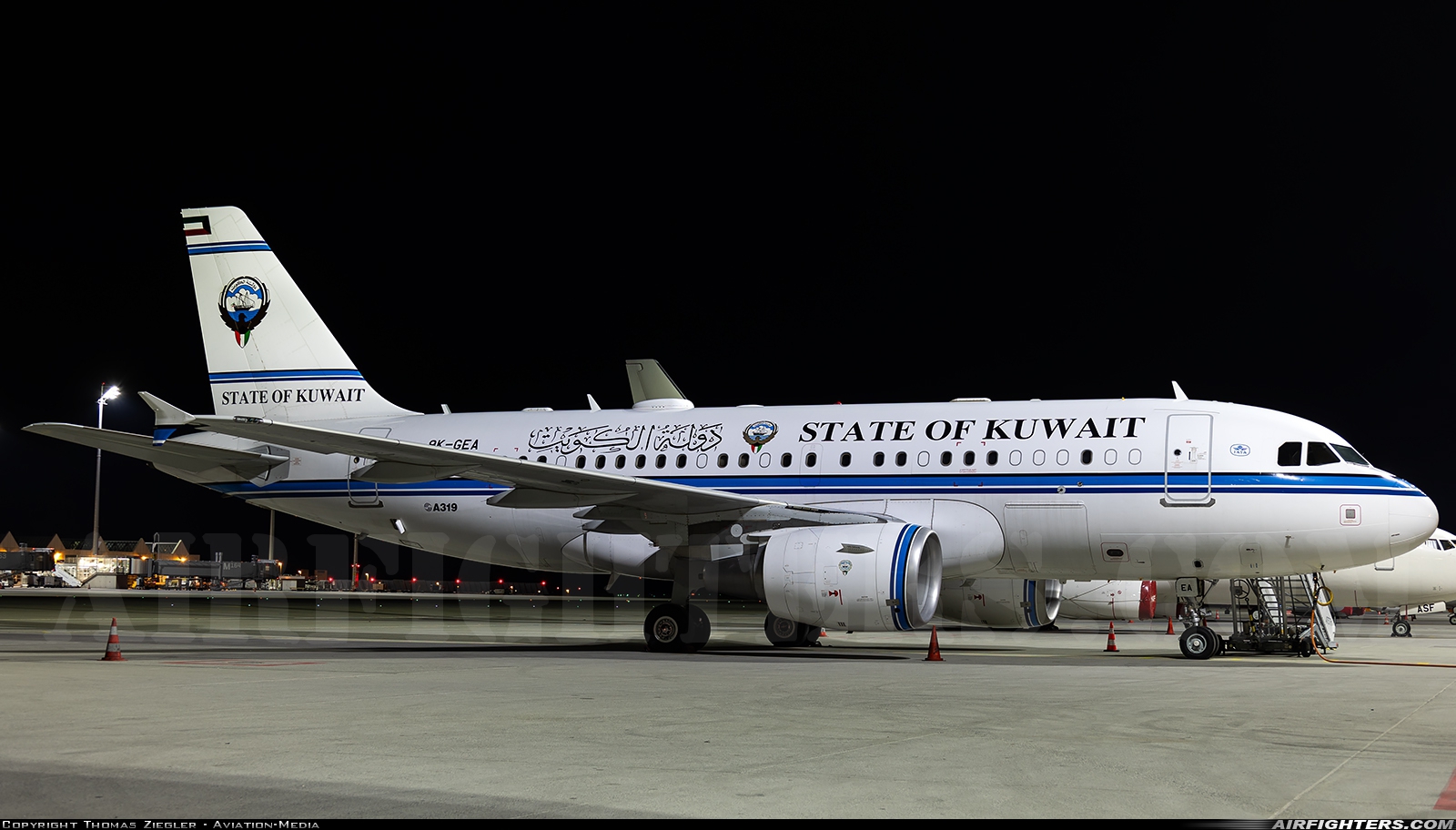 Kuwait - Goverment Airbus A319-115 CJ 9K-GEA at Munich (- Franz Josef Strauss) (MUC / EDDM), Germany