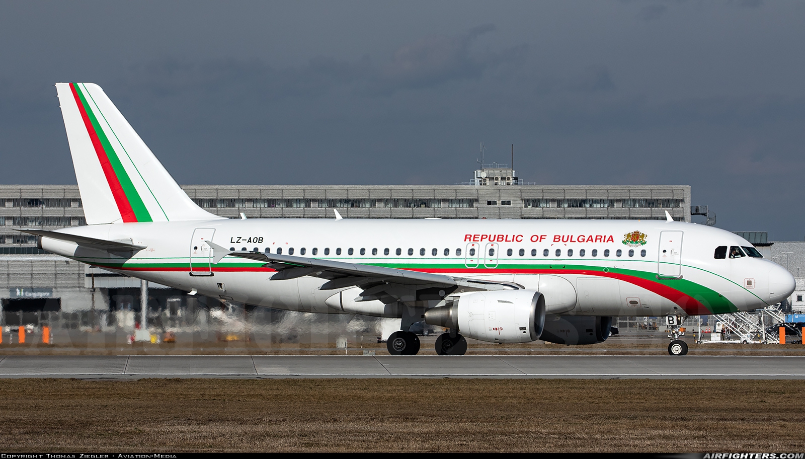 Bulgaria - Government Airbus A319-112 LZ-AOB at Munich (- Franz Josef Strauss) (MUC / EDDM), Germany