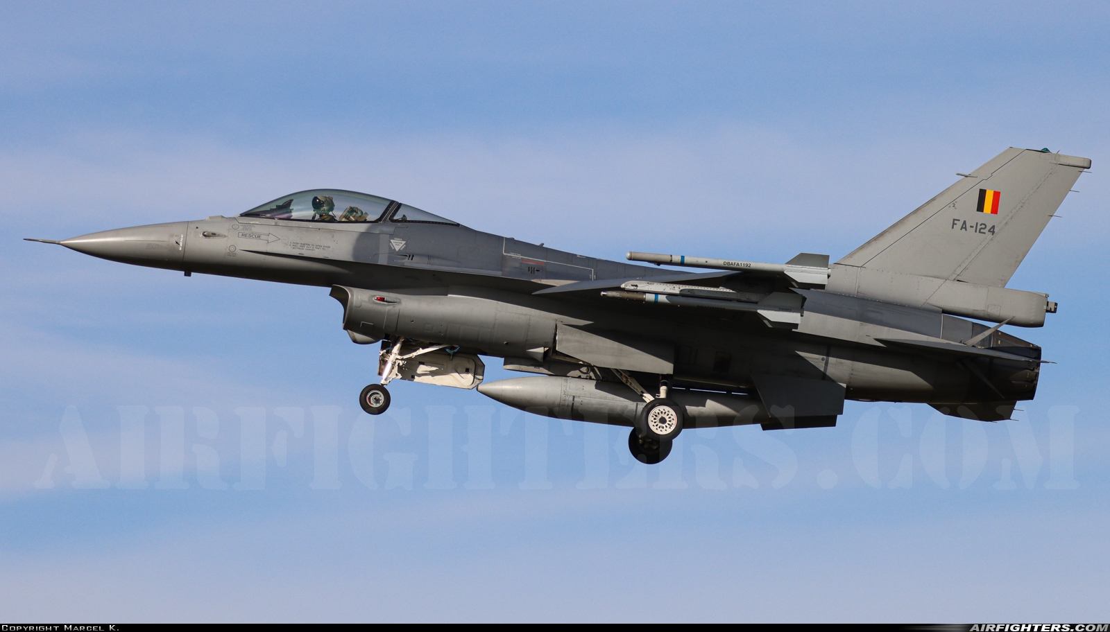 Belgium - Air Force General Dynamics F-16AM Fighting Falcon FA-124 at Kleine Brogel (EBBL), Belgium