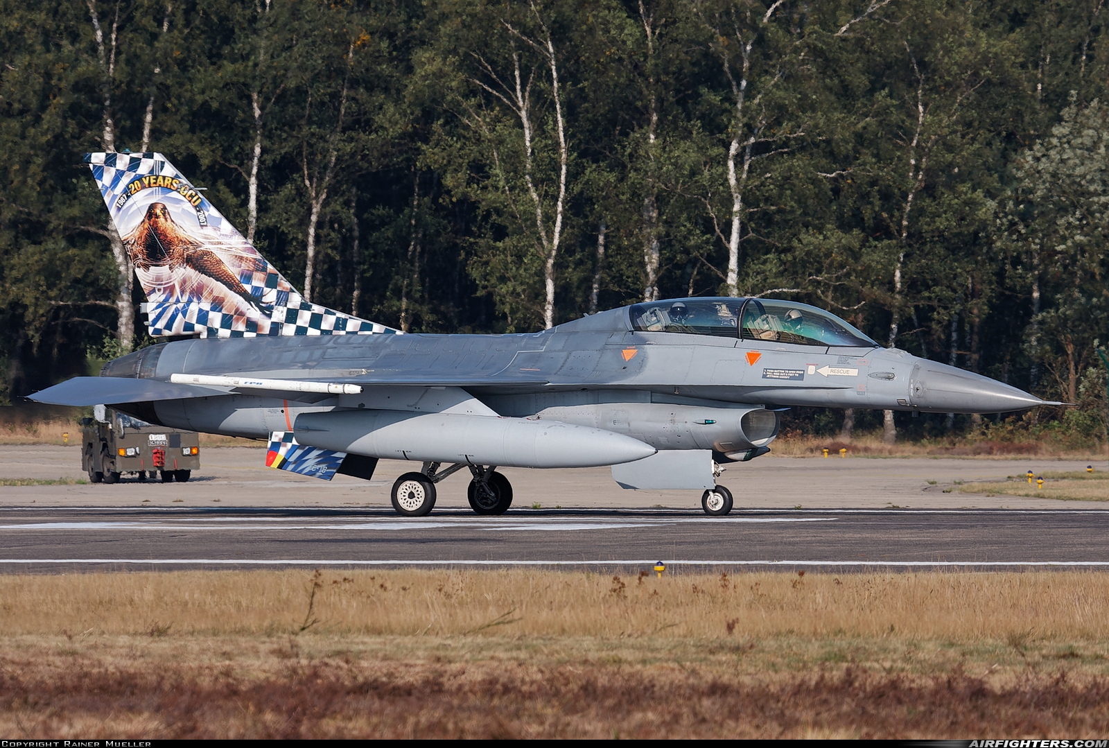 Belgium - Air Force General Dynamics F-16BM Fighting Falcon FB-18 at Kleine Brogel (EBBL), Belgium