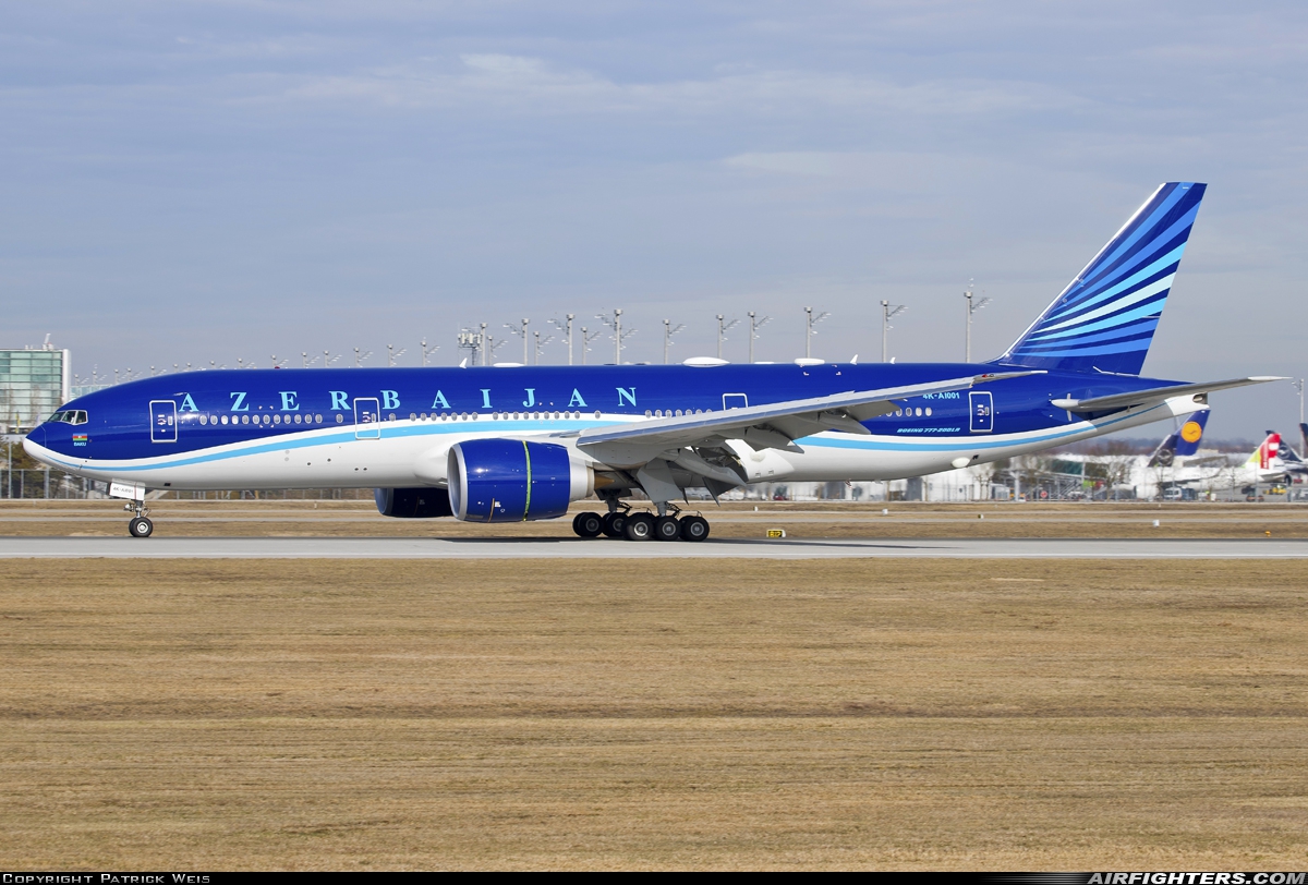 Azerbaijan - Government Boeing 777-2FB/LR 4K-AI001 at Munich (- Franz Josef Strauss) (MUC / EDDM), Germany