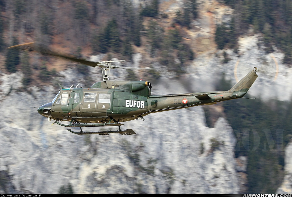 Austria - Air Force Bell 212 5D-HY at Aigen im Ennstal (LOXA), Austria