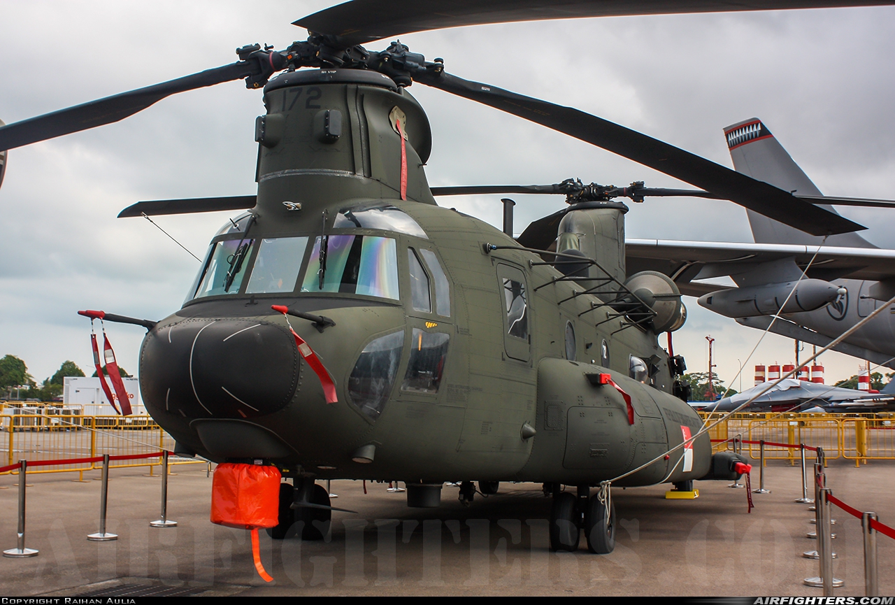 Singapore - Air Force Boeing Vertol CH-47F Chinook 88172 at Changi Air Base-East (WSAC), Singapore