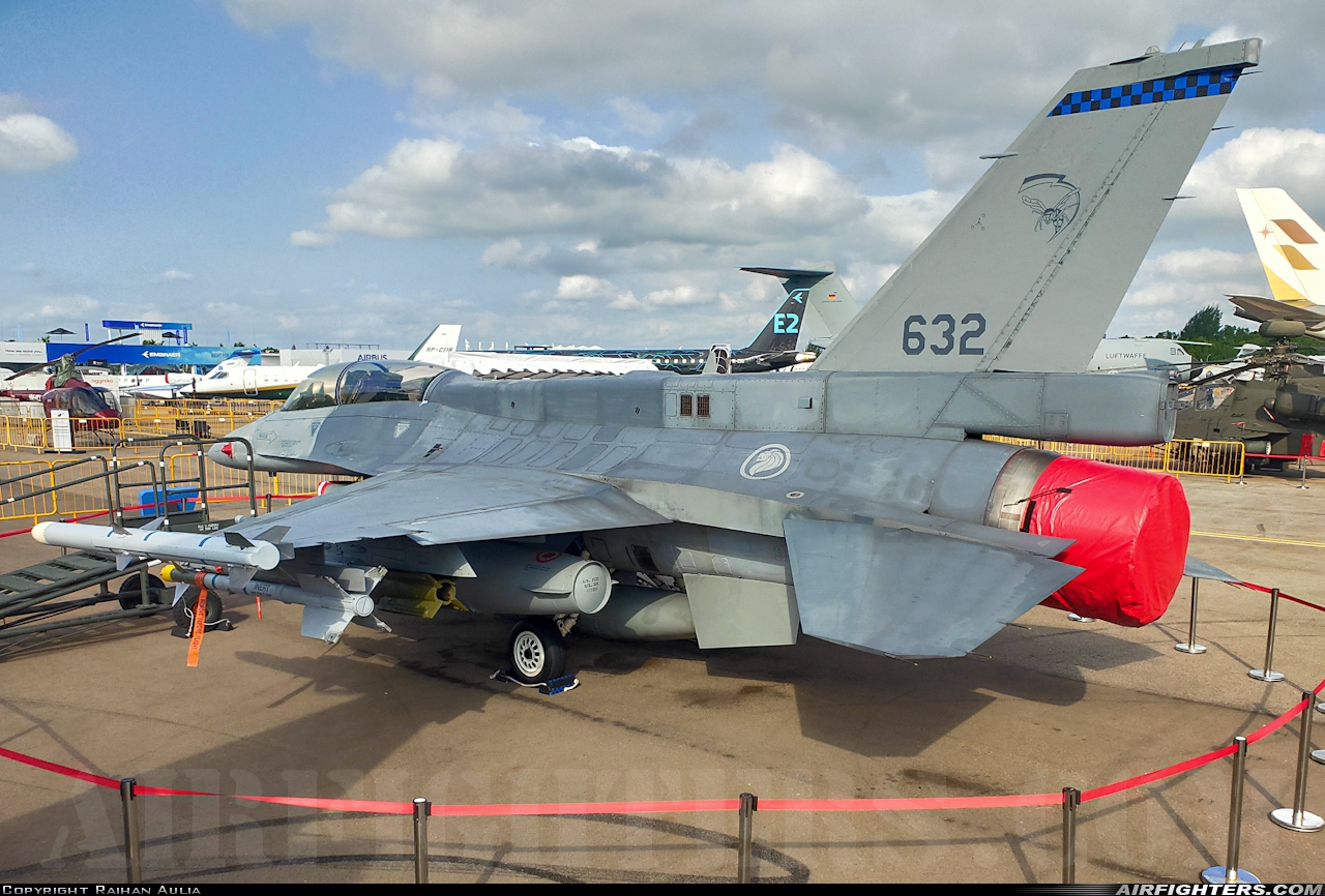 Singapore - Air Force General Dynamics F-16D Fighting Falcon 632 at Changi Air Base-East (WSAC), Singapore