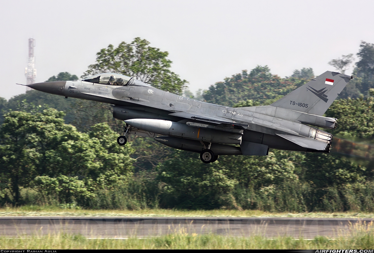 Indonesia - Air Force General Dynamics F-16AM Fighting Falcon TS-1605 at Jakarta - Halim Perdanakusumah (HLP / WIHH), Indonesia