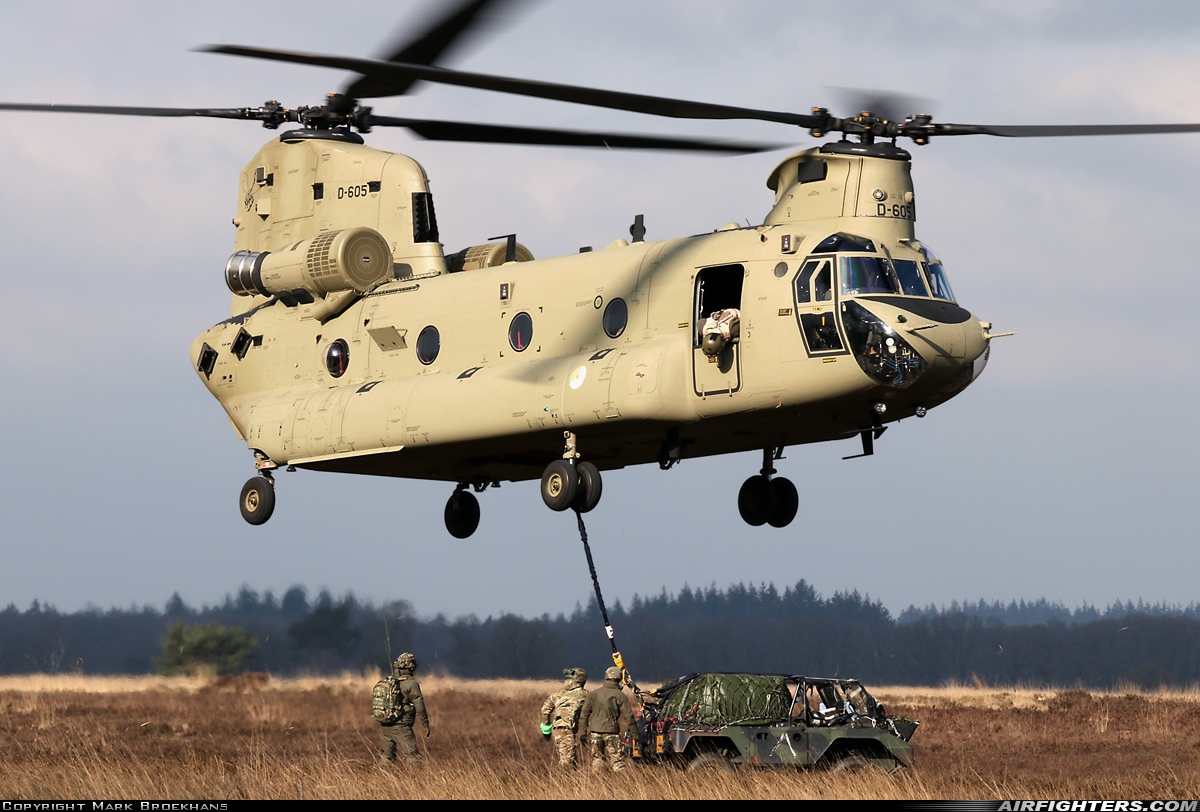 Netherlands - Air Force Boeing Vertol CH-47F Chinook D-605 at Off-Airport - Ginkelse Heide, Netherlands