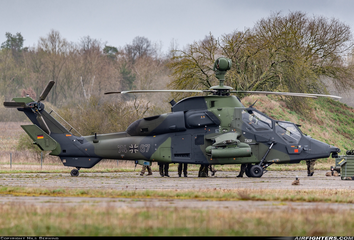 Germany - Army Eurocopter EC-665 Tiger UHT 74+67 at Stendal-Borstel (EDOV), Germany
