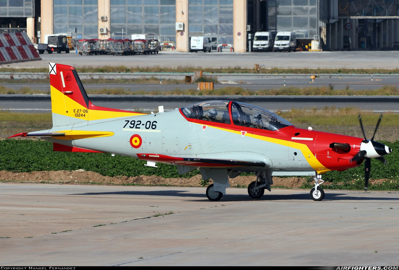 Spain - Air Force Pilatus PC-21 E.27-06-10244 at Malaga (AGP / LEMG), Spain
