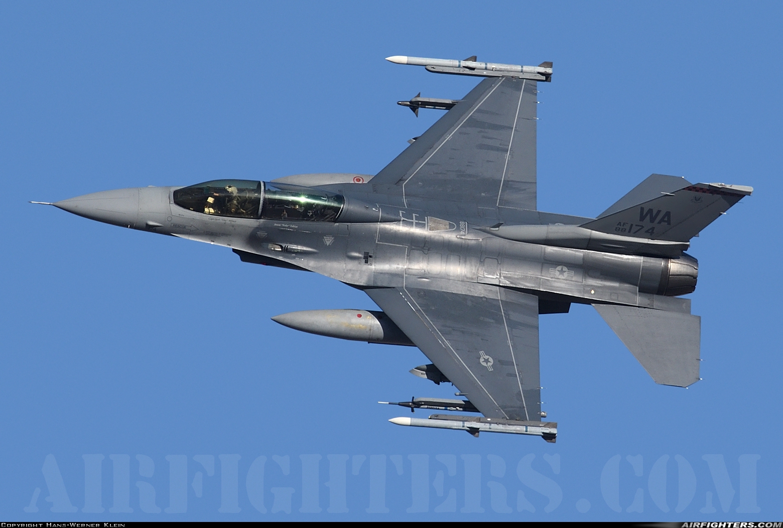 USA - Air Force General Dynamics F-16D Fighting Falcon 88-0174 at Las Vegas - Nellis AFB (LSV / KLSV), USA
