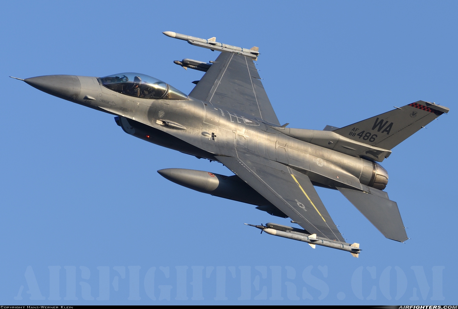 USA - Air Force General Dynamics F-16C Fighting Falcon 88-0486 at Las Vegas - Nellis AFB (LSV / KLSV), USA