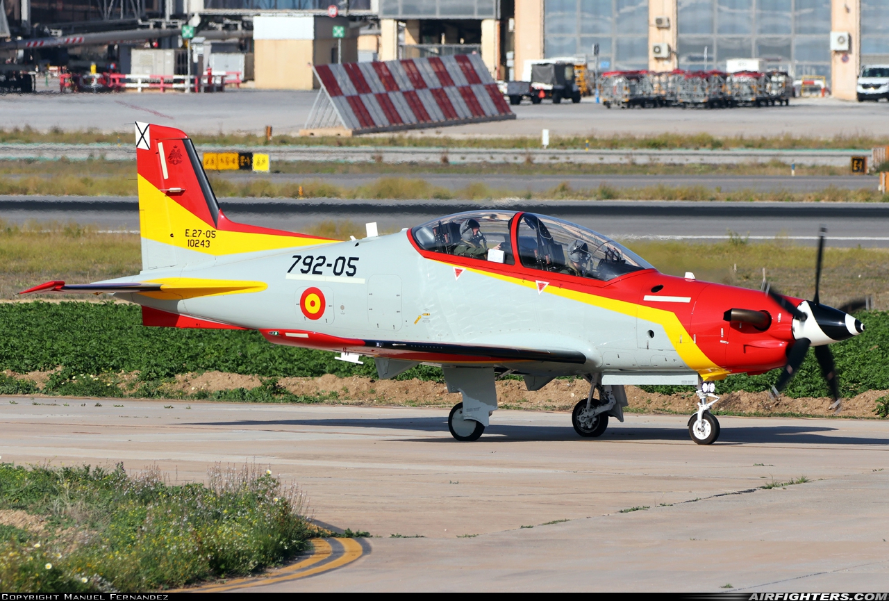 Spain - Air Force Pilatus PC-21 E.27-05-10243 at Malaga (AGP / LEMG), Spain