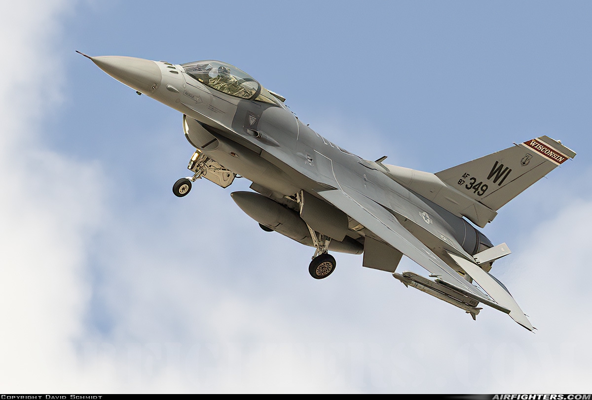 USA - Air Force General Dynamics F-16C Fighting Falcon 87-0349 at Tucson - Int. (TUS / KTUS), USA