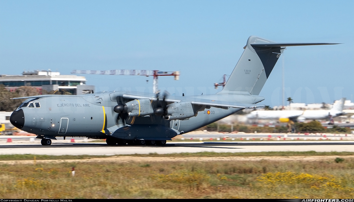 Spain - Air Force Airbus A400M-180 Atlas T.23-13-10222 at Luqa - Malta International (MLA / LMML), Malta