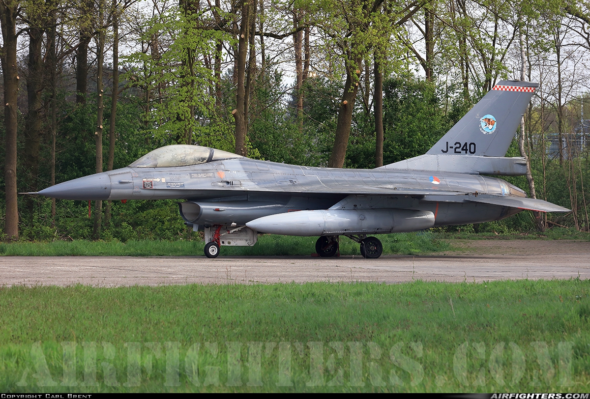 Netherlands - Air Force General Dynamics F-16A Fighting Falcon J-240 at Uden - Volkel (UDE / EHVK), Netherlands