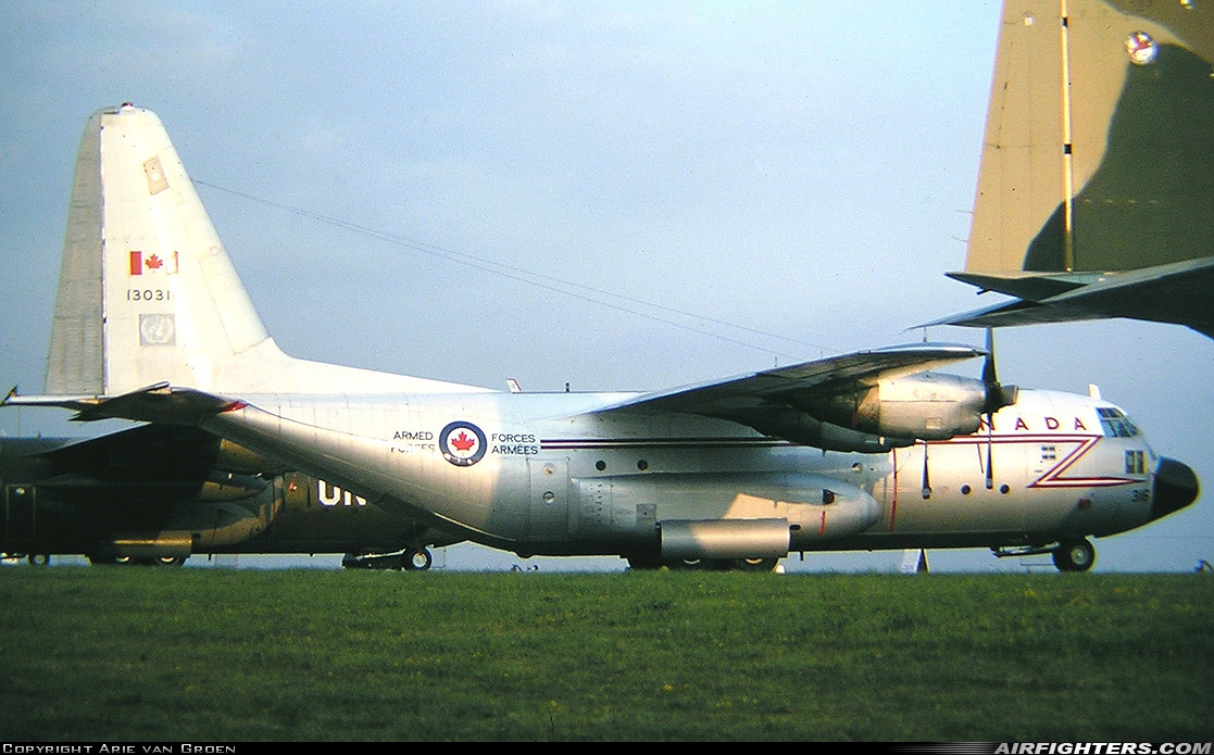 Canada - Air Force Lockheed CC-130E Hercules (L-382) 130316 at Greenham Common (EGVI), UK