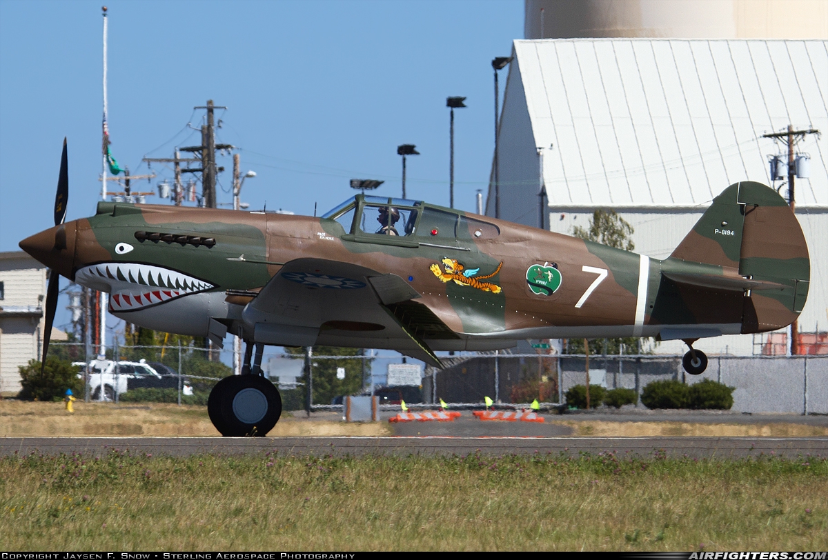 Private - Flying Heritage Collection Curtiss P-40C Warhawk NX2689 at Everett - Snohomish County / Paine Field (PAE / KPAE), USA