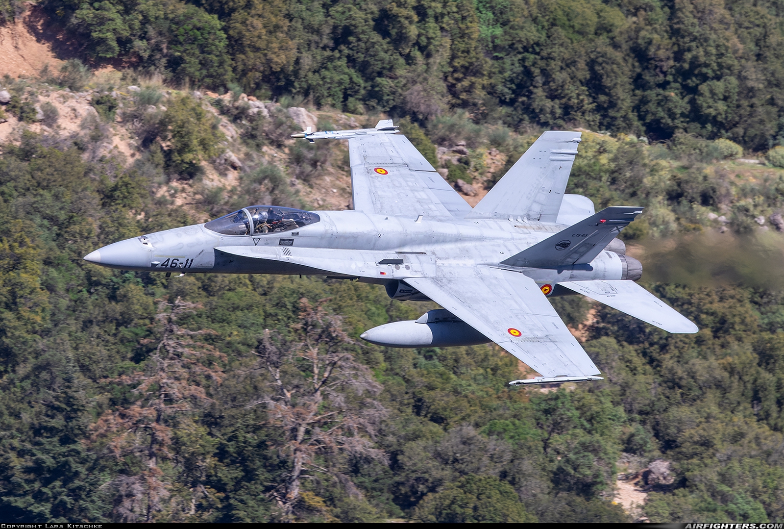 Spain - Air Force McDonnell Douglas F/A-18A+ Hornet C.15-83 at Off-Airport - Vouraikos Canyon, Greece