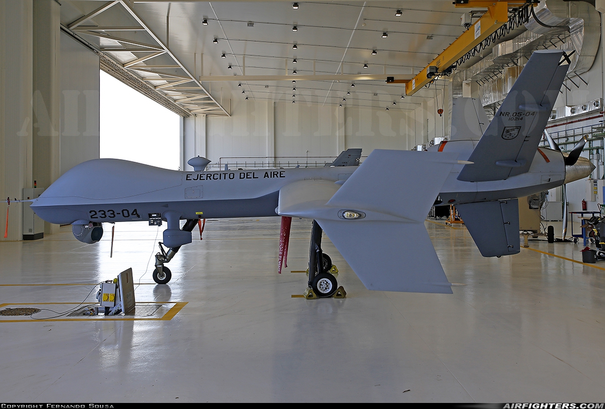 Spain - Air Force General Atomics MQ-1B Predator NR.05-04-10214 at Badajoz - Talavera la Real (BJZ / LEBZ), Spain