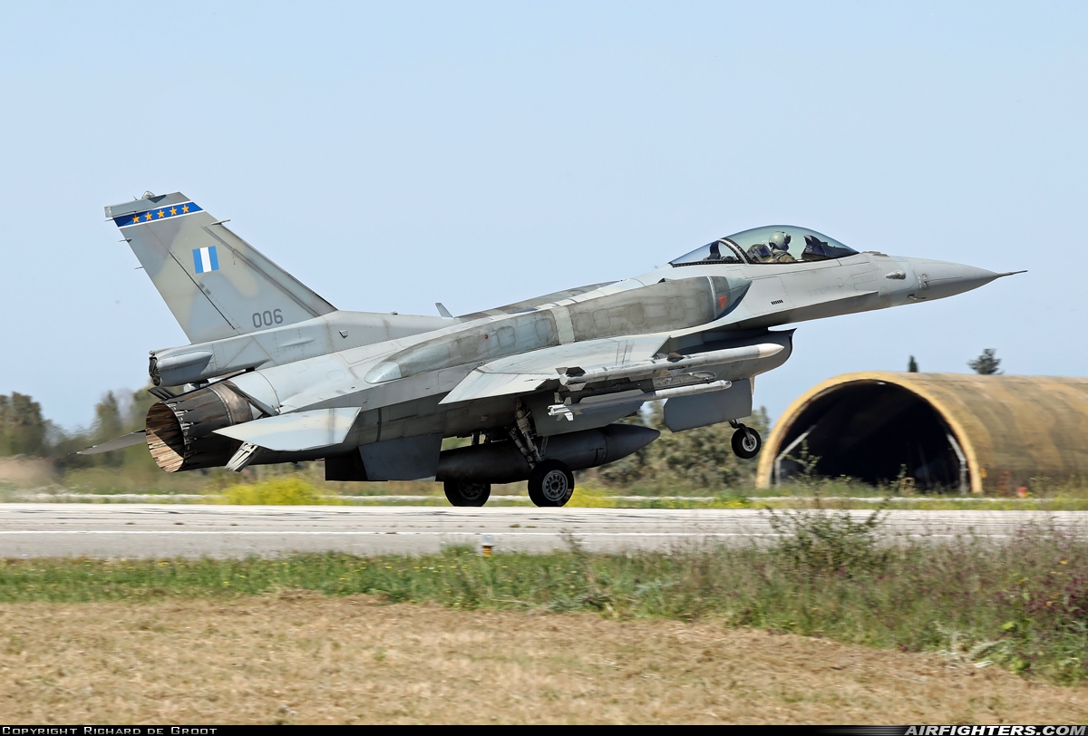 Greece - Air Force General Dynamics F-16C Fighting Falcon 006 at Andravida (Pyrgos -) (PYR / LGAD), Greece