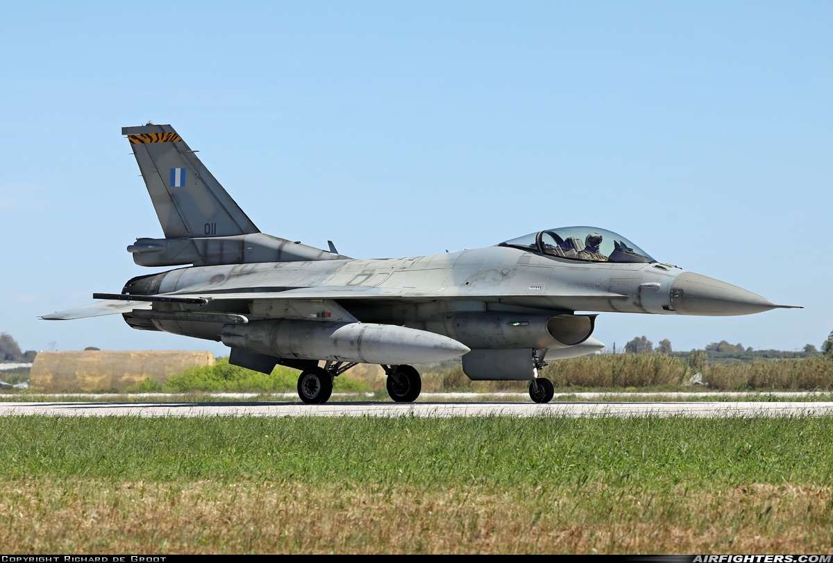 Greece - Air Force General Dynamics F-16C Fighting Falcon 011 at Andravida (Pyrgos -) (PYR / LGAD), Greece