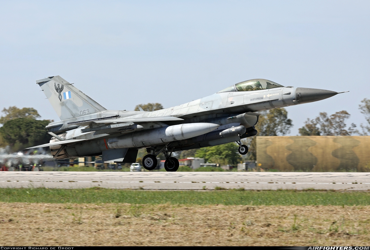 Greece - Air Force General Dynamics F-16C Fighting Falcon 063 at Andravida (Pyrgos -) (PYR / LGAD), Greece