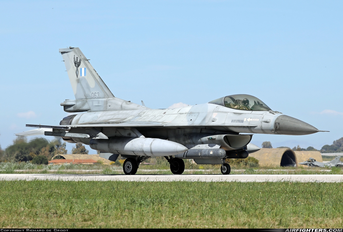 Greece - Air Force General Dynamics F-16C Fighting Falcon 063 at Andravida (Pyrgos -) (PYR / LGAD), Greece