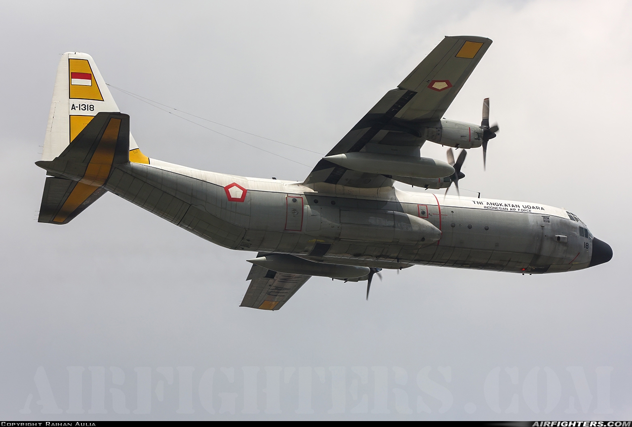 Indonesia - Air Force Lockheed C-130H-30 Hercules (L-382) A-1318 at Jakarta - Halim Perdanakusumah (HLP / WIHH), Indonesia