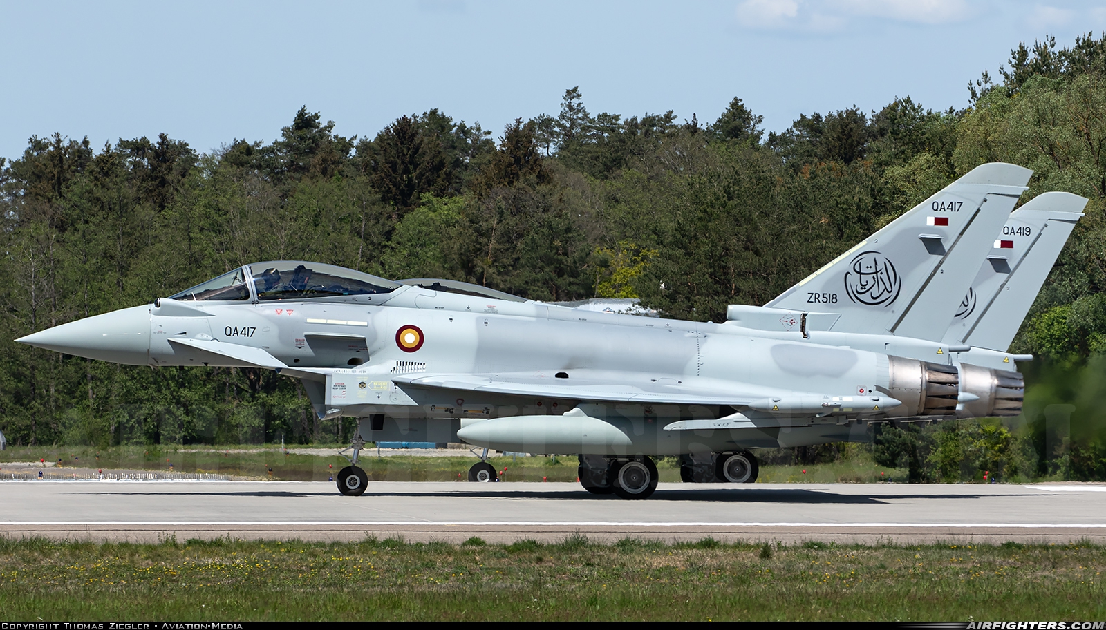 Qatar - Emiri Air Force Eurofighter EF-2000 Typhoon S QA417 at Ingolstadt - Manching (ETSI), Germany