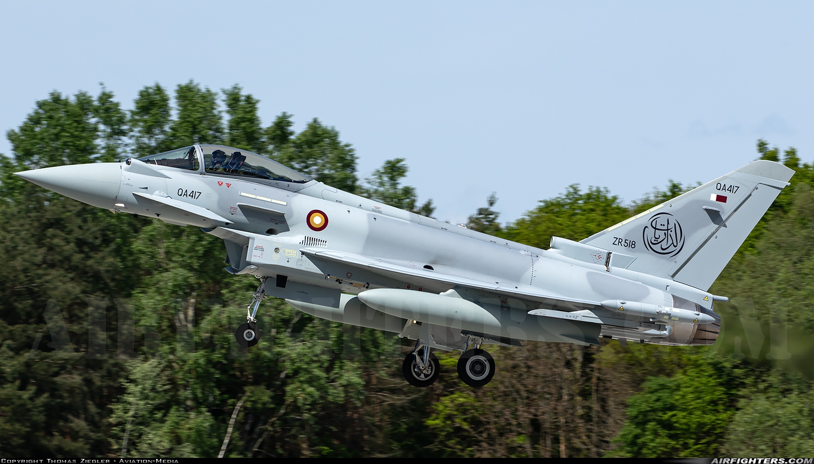 Qatar - Emiri Air Force Eurofighter EF-2000 Typhoon S QA417 at Ingolstadt - Manching (ETSI), Germany