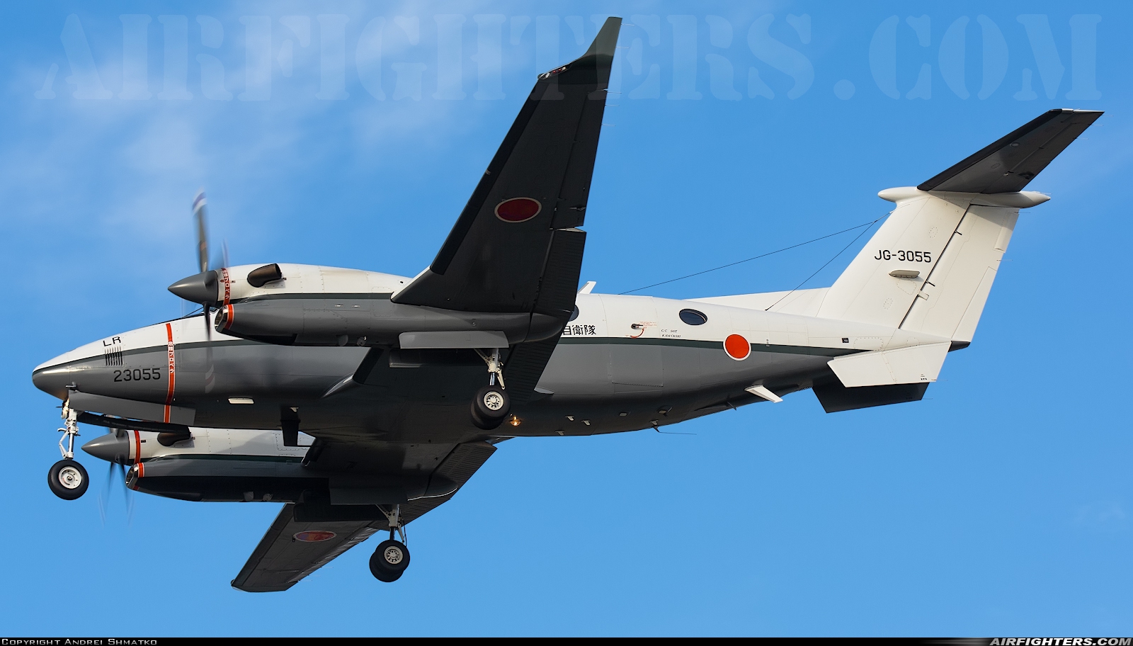 Japan - Army Beech Super King Air LR2 (B300) 23055 at Kisarazu (RJTK), Japan