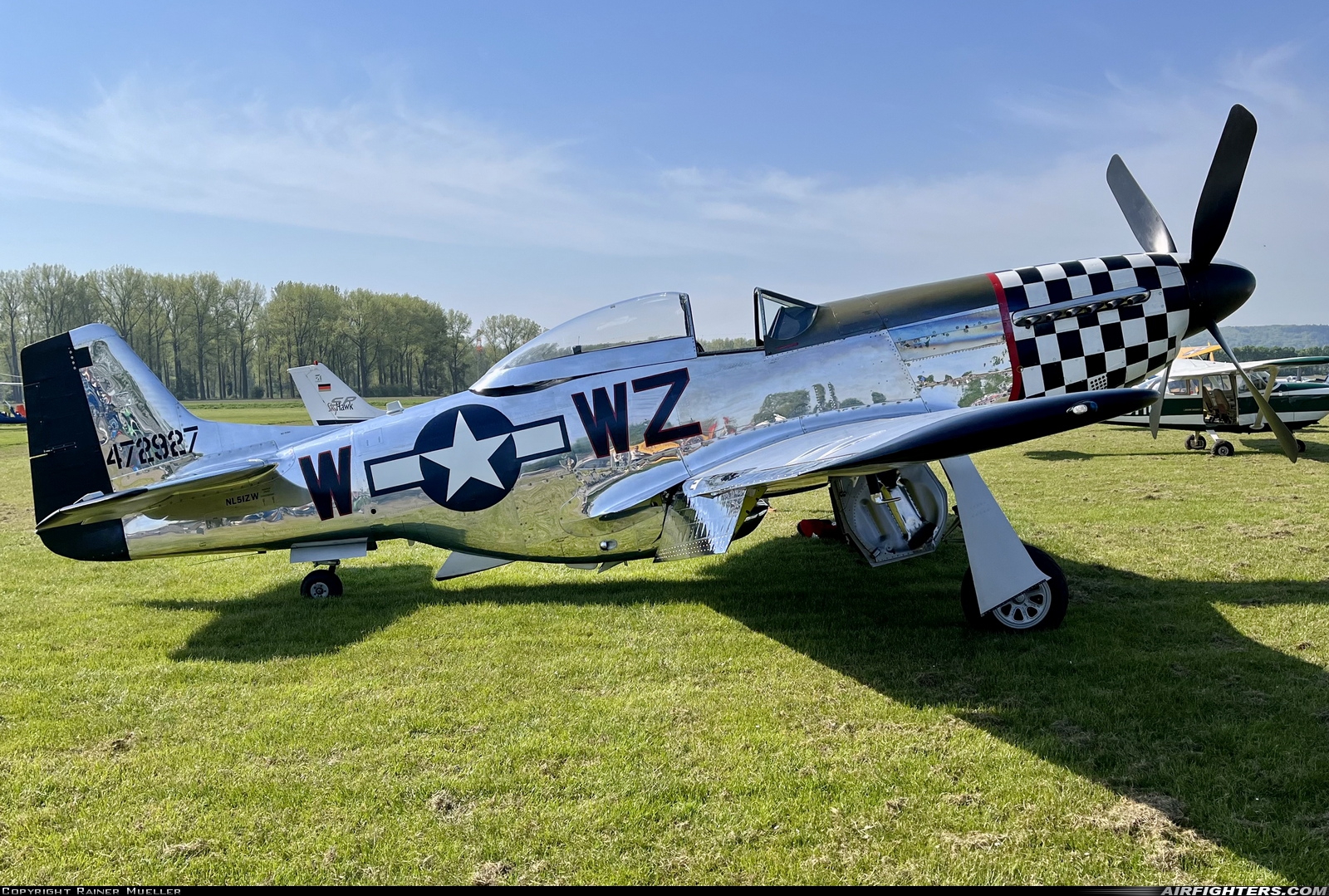 Private North American P-51D Mustang NL51ZW at Bohmte-Bad Essen (EDXD), Germany