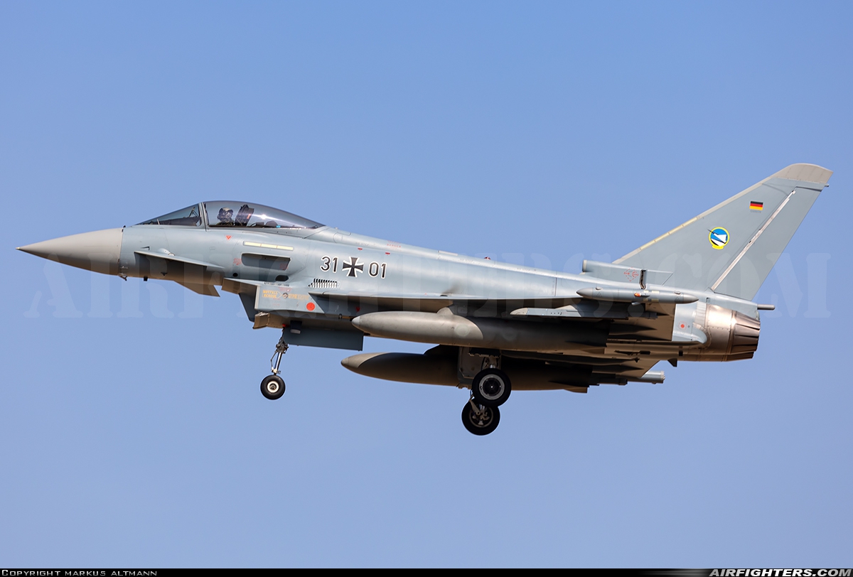 Germany - Air Force Eurofighter EF-2000 Typhoon S 31+01 at Norvenich (ETNN), Germany