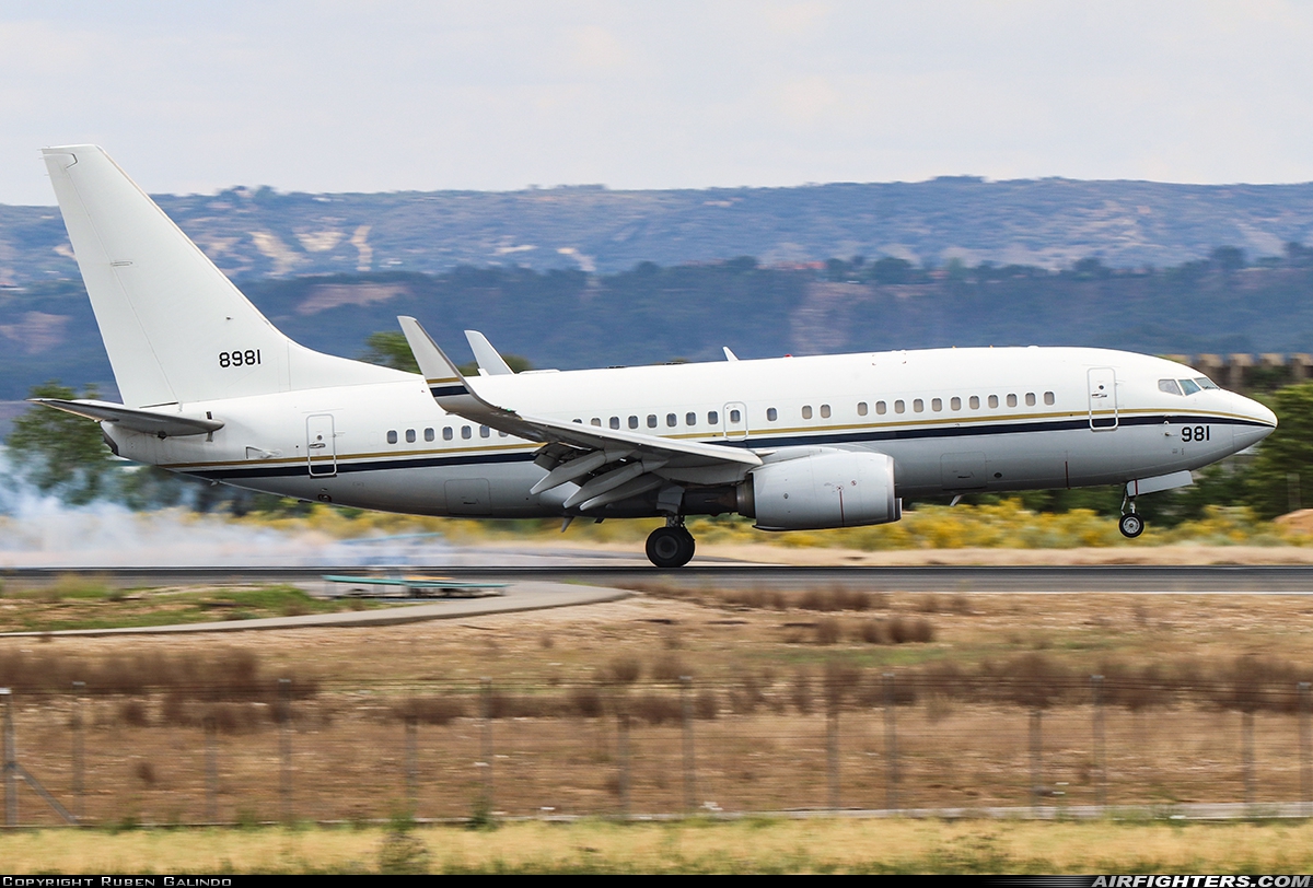 USA - Navy Boeing C-40A Clipper (737-7AFC) 168981 at Madrid - Torrejon (TOJ / LETO), Spain