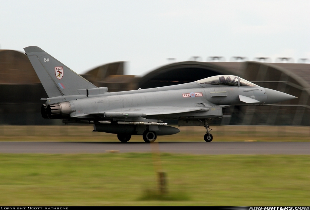 UK - Air Force Eurofighter Typhoon F2 ZJ921 at Coningsby (EGXC), UK