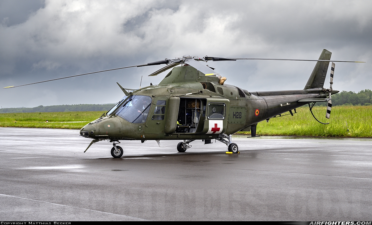 Belgium - Army Agusta A-109HO (A-109BA) H28 at Saarbrucken (- Ensheim) (SCN / EDDR), Germany