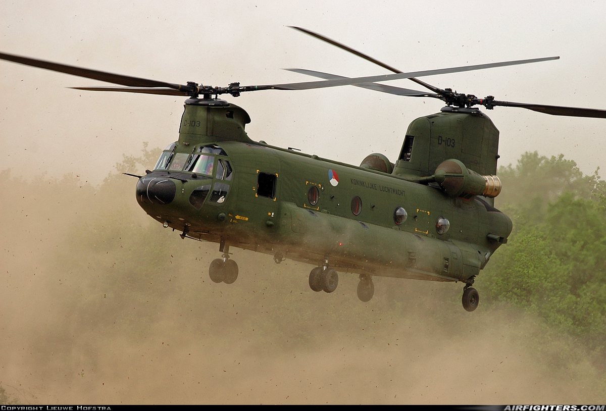 Netherlands - Air Force Boeing Vertol CH-47D Chinook D-103 at Off-Airport - Havelte, Netherlands