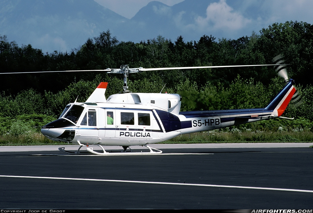 Slovenia - Police Bell 212 Twin Two-Twelve S5-HPB at Ljubljana (- Brnik) (LJU / LJLJ), Slovenia
