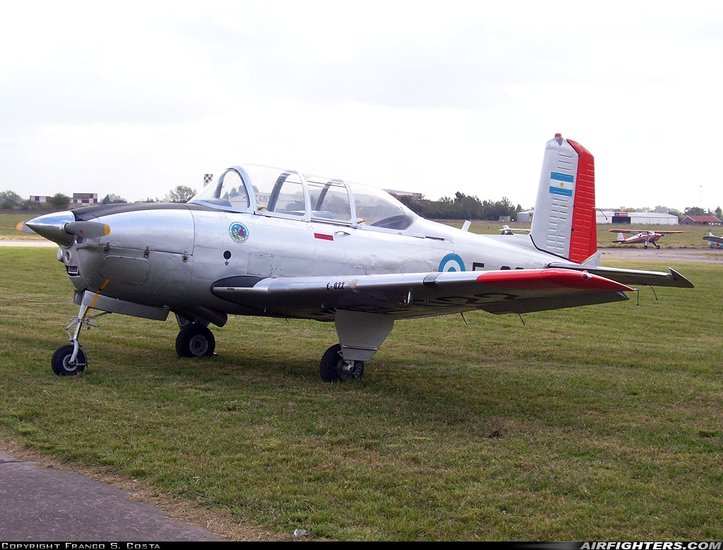 Argentina - Air Force Beech B45 Mentor E-022 at Moron (MOR / SADM), Argentina