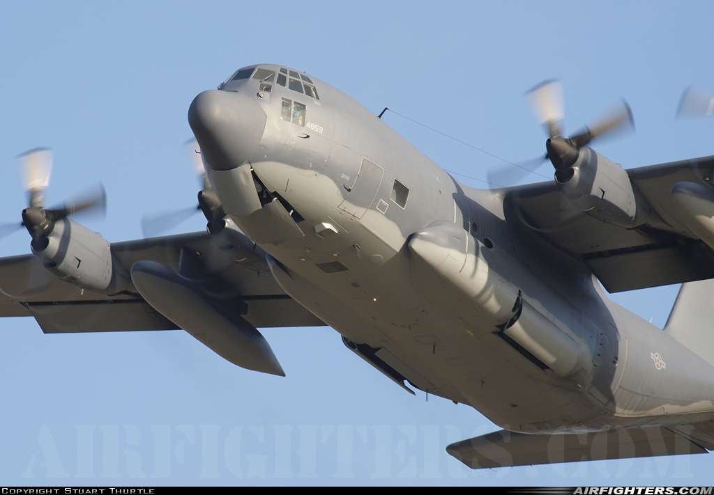 USA - Air Force Lockheed C-130E Hercules (L-382) 64-14859 at Mildenhall (MHZ / GXH / EGUN), UK