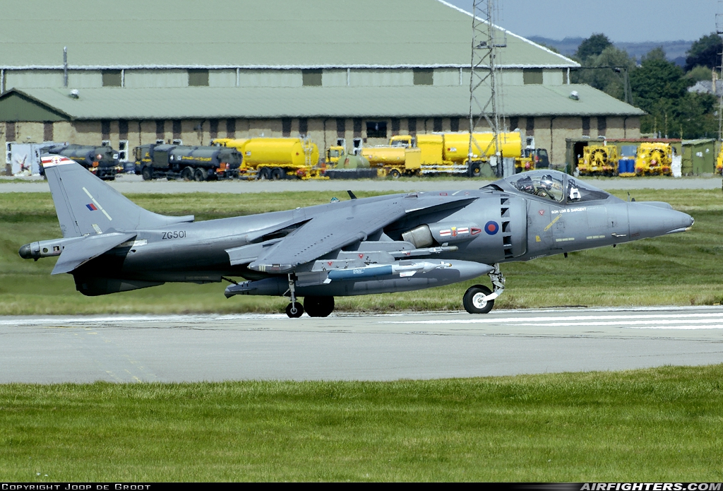 UK - Air Force British Aerospace Harrier GR.7 ZG501 at Coningsby (EGXC), UK