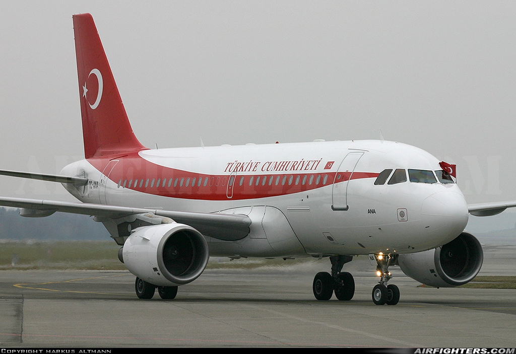 Türkiye - Government Airbus A319-115 CJ TC-ANA at Zurich (- Kloten) (ZRH / LSZH), Switzerland