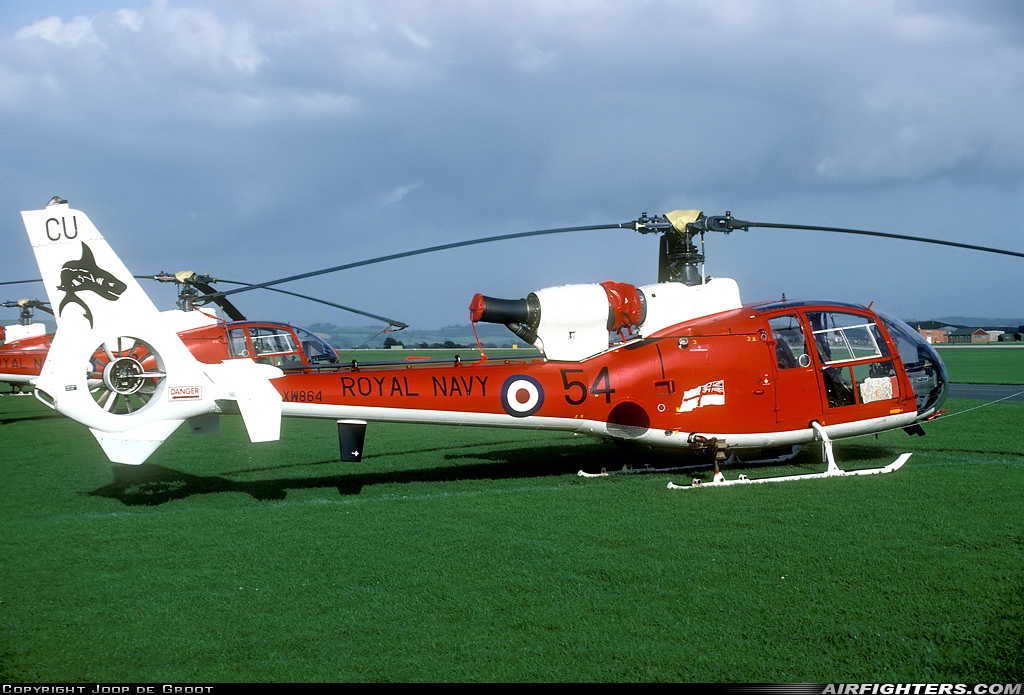UK - Navy Westland SA-341C Gazelle HT2 XW864 at Yeovilton (YEO / EGDY), UK