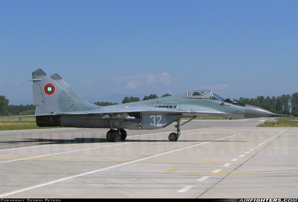 Bulgaria - Air Force Mikoyan-Gurevich MiG-29A (9.12A) 32 at Graf Ignatievo (LBPG), Bulgaria
