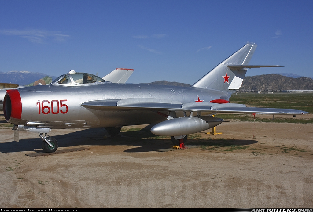 Poland - Air Force Mikoyan-Gurevich MiG-17F 1605 at Riverside - March ARB (AFB / Field) (RIV / KRIV), USA