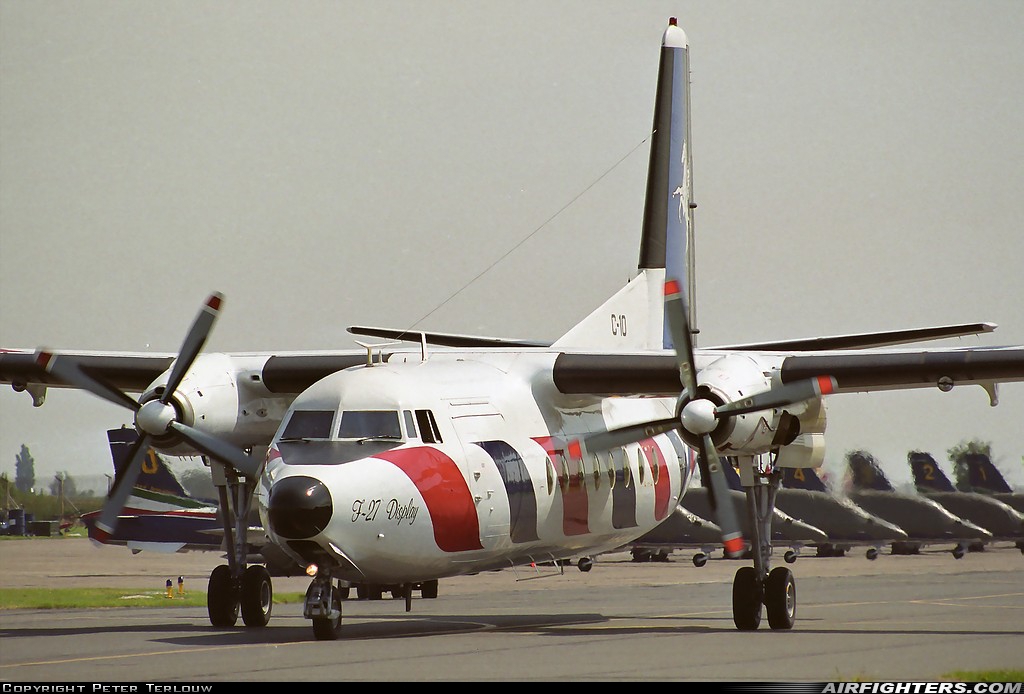 Netherlands - Air Force Fokker F-27-300M Troopship C-10 at Cambrai - Epinoy (LFQI), France