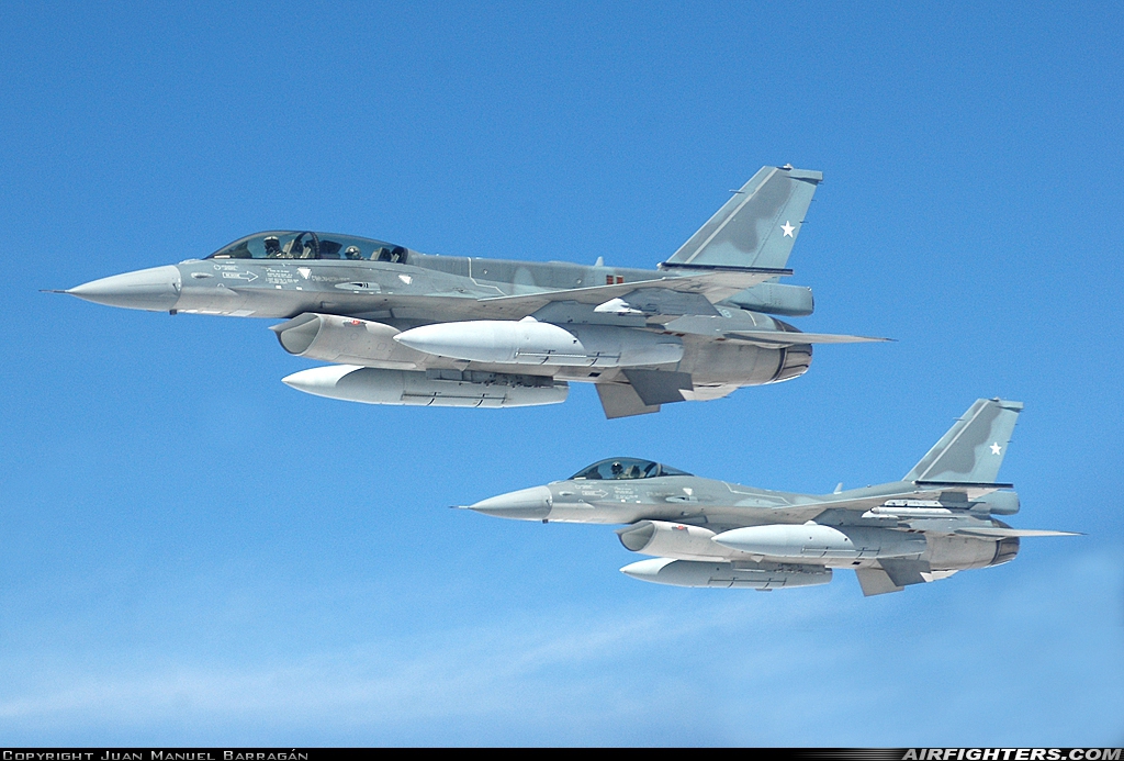 Chile - Air Force General Dynamics F-16D Fighting Falcon 858 at In Flight, Chile
