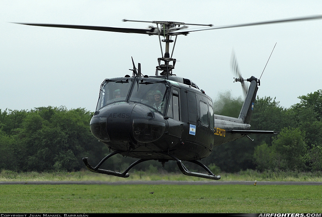 Argentina - Army Bell UH-1H-II Iroquois (205) AE-465 at Buenos Aires - Campo de Mayo (CPO / SADO), Argentina